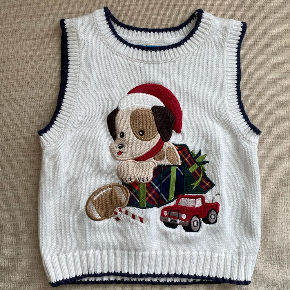 Greendog 12 baby boy vest Christmas Vintage